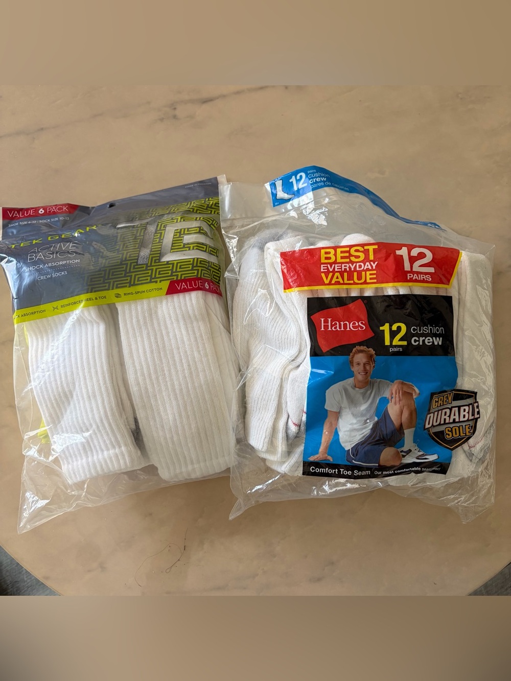 Hanes & Tek Gear Men's Socks